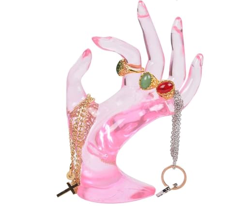 ChezMax Jewery Display Hand Ring Holder - Jewelry Organizer Stand, Necklace Stand, Preppy Jewelry Holder, Aesthetic Room D...