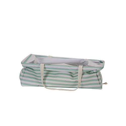 Household Essentials Teal Striped Krush Container All-Purpose Utility Tote