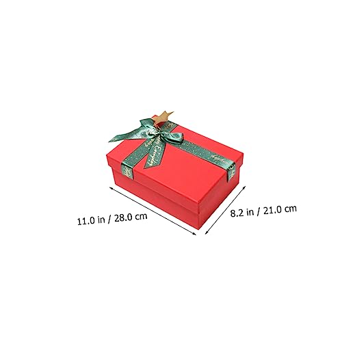 KALLORY 2pcs Boxes Holiday Packing Boxes for Christmas Birthday Ribbons Elegant Bronzing Craftsmanship for Any Celebration