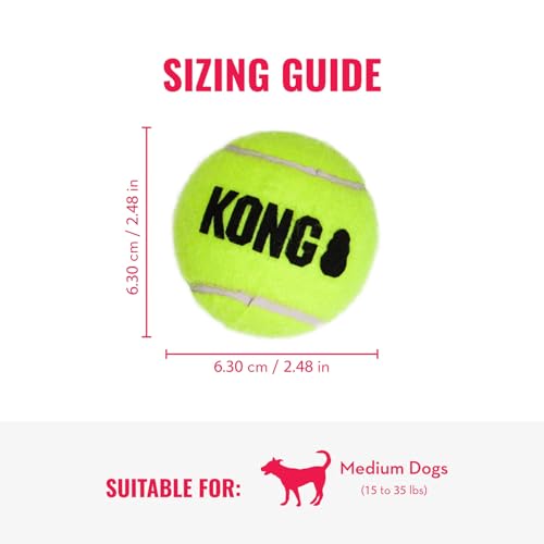 KONG Cozie Marvin Moose & SqueakAir Balls (3 Pack) - Dog Fetch & Chew Toys for Fun - Soft Toy Moose for Indoor Play - Dura...