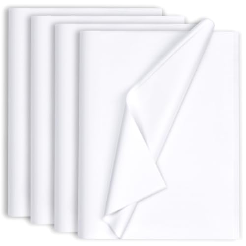 130 Sheets 20"x14" White Tissue Paper for Gift Bags Christmas Weddings Birthday Arts Craft Party Decoration