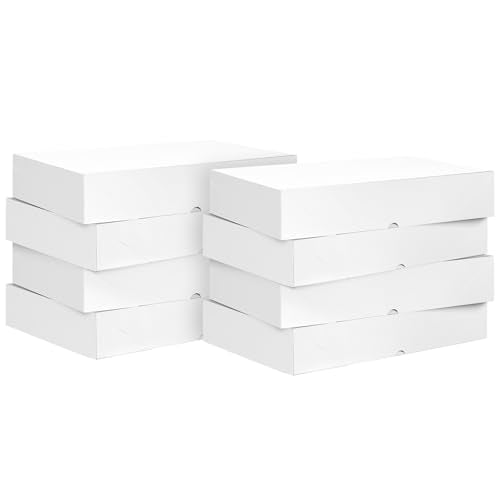 Ocmoiy 8 Pack Large Gift Boxes with Lids, 17 x 11 x 4 Inches Extra Deep White Gift Boxes for Presents, Auto Pop-up Clothes...