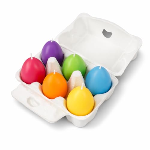 6 Pcs Easter Egg Candles Gift Set, Flower Scented Candles, Each 2.8 oz, 2.56x1.77 inch, Easter Spring Home Decor