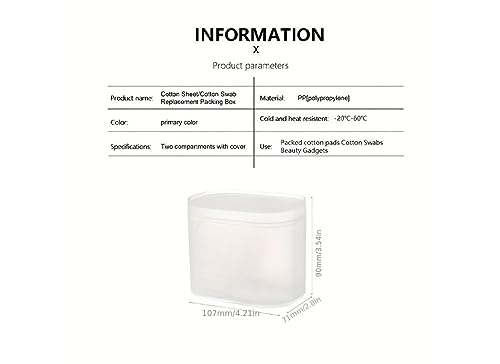 Sprigold home transparent cotton pads/swabs large capacity storage box with PP(polypropylene) material, easy to use and ta...