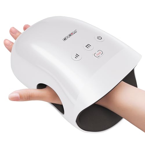 CINCOM Hand Massager with Heat & Compression, Cordless Rechargeable Hand Massager for Arthritis & Carpal Tunnel Relief, Ai...