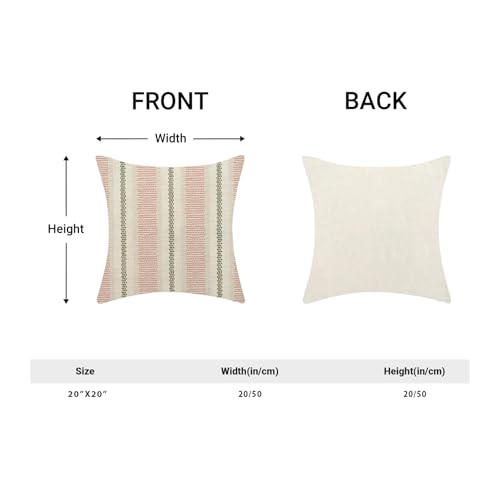 Boho Pillow Covers 20x20 Set of 2 Sage Green Pink Stripe Polka Dot Throw Pillow Covers Outdoor Decoration Modern Abstract ...