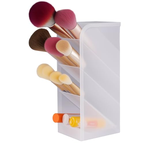 NiHome Plastic Cosmetic Display Case, Vertical & Horizontal Multi-Purpose Storage, Space-Saving Vanity or Bathroom Counter...