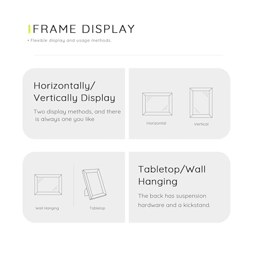 Picrit 8x10 Picture Frame Set of 12, Wall Gallery 8 x 10 Photo Frames without Mat, Multi Photo Display for Home Decor, Black