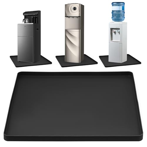 Water Cooler Drip Pan, Prevent Water Leakage and Protect Floor & Carpet, 19.7''x19.7'' Under Water Cooler Mat, Non-Slip Le...