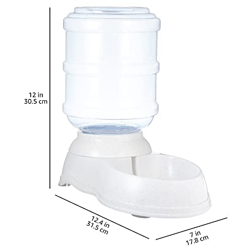 Amazon Basics Gravity Pet Water Dispenser for Cat and Dog, Easy to Clean, 1 Gallon Capacity, Small, Gray