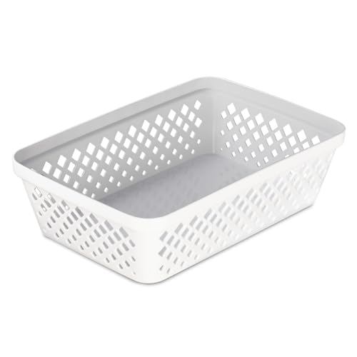 Glad Plastic Storage Basket Set - Multipurpose Drawer Trays, Kitchen Pantry Containers, and Bathroom Bins - 6 Pack Medium ...