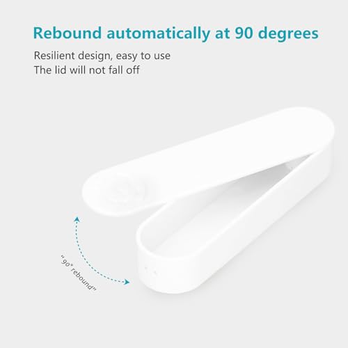 2 Pcs Cotton Swab Box, Travel Cotton Bud Holder CottonSwab Storage Box with Cover, Portable ABS Mini Travel SwabCase Bear ...