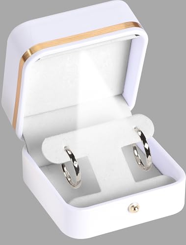 LAODA LED T Style Earring Gift Box for Dangling and Hoop Earrings Luxury PU Leather Material Multiple Use Necklace Earring...