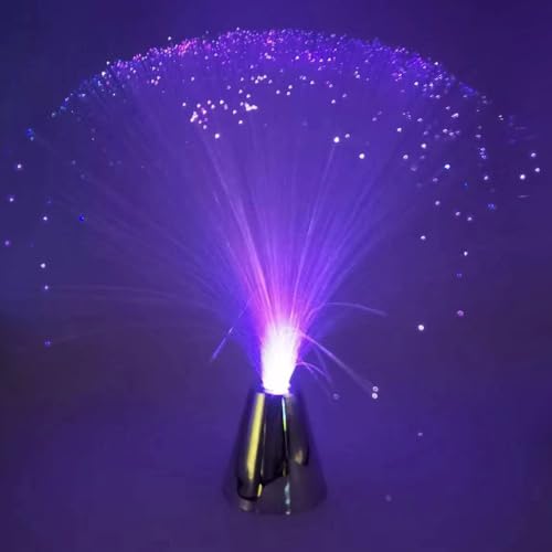 EA 2 pck 13‘’ inch LED Colourful Changing Fibre Fiber Optic Fountain Night Light Calming Lamp Christmas