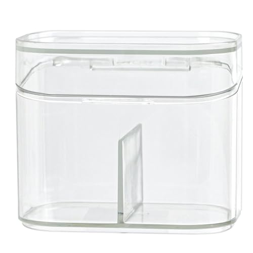 Clear Bathroom Organizer, 2-Size Essentials Set for Hail Accessories & Beauty Supplies,Cotton Swabs,Balls,Pads - Small Cle...