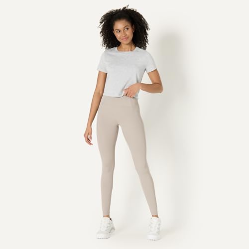 Amazon Essentials Women's Active Soft Cotton Crewneck Short Sleeve Yoga Workout Lightweight Cropped T-Shirt
