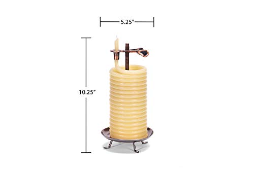 Candle by the Hour 80-Hour Vertical Candle, Eco-friendly Natural Beeswax with Cotton Wick