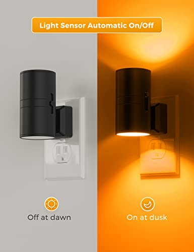 L LOHAS LED Night Light, Amber Nightlight, Dimmable Night Light, Light Sensor, Yellow Nightlight, 0-100LM, Sleep Light for...