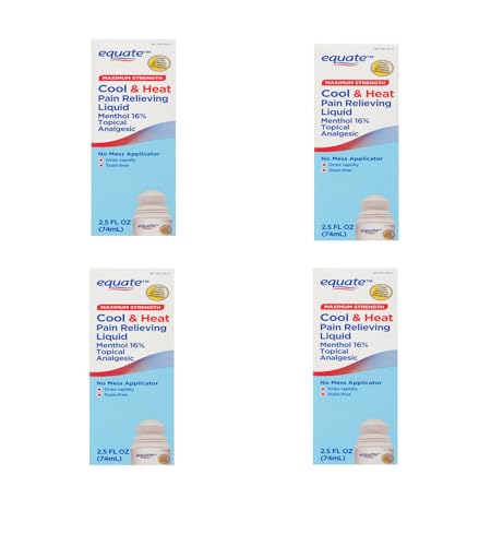 Equate Maximum Strength Cool & Heat, Equate Cool & Heat Pain Relief, Joint Pain Relief, 2.5 fl. oz, Pack of 2