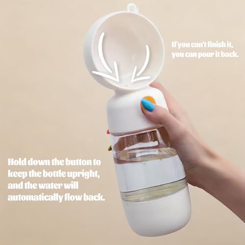 Dog Water Bottle with Food Storage Container & Water Dispenser Leak-Proof Portable Pet Puppy Essentials for Walking, Hikin...