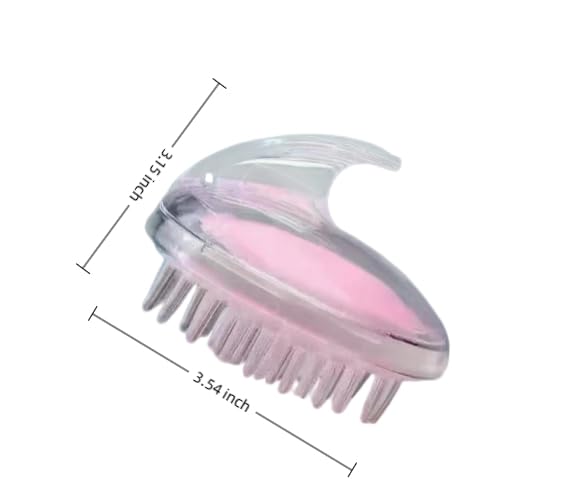 Shampoo Hair Brush Head Scalp Massage Brush for Men and Women(Pink)