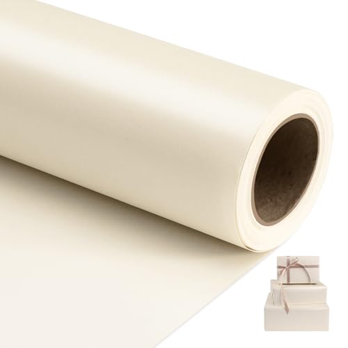 NESCCI Off White Matte Wrapping Paper,Solid Color Pearly-Lustre Paper,Gift Wrapping Paper,Perfect for Wedding,Valentine's ...