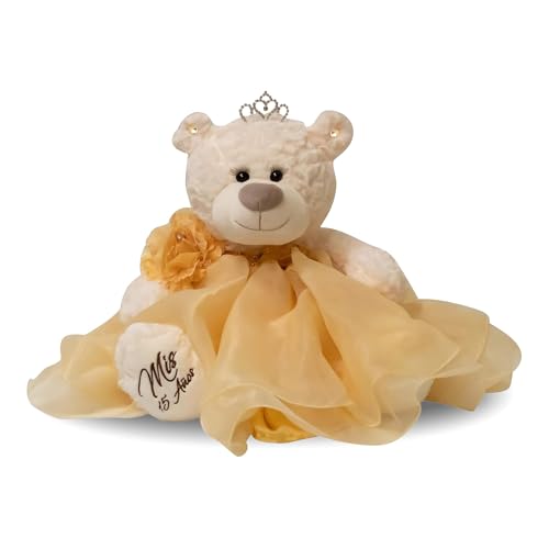 HENTOK Large 20” Quinceañera Teddy Bear Centerpiece – Elegant Dress, Oversized Keepsake Gift for 15 Años, OSO Quinceañera ...