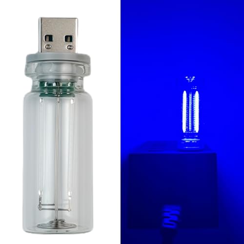 Dimmable Blue USB Touch Control Led Lights for Car, Glass Truck Led Lights Interior, Cute Retro Led Night Light Ambient Li...