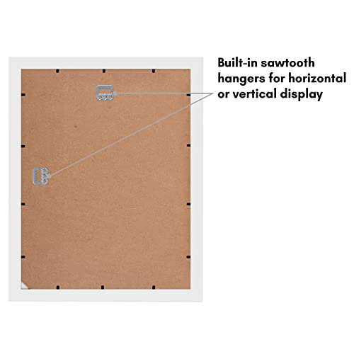 Americanflat 11x14 Picture Frame with Shatter-Resistant Glass - Use as 8x10 Frame with Mat or Display 11x14 Photo Without ...