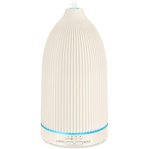 URPOWER 100ML Essential Oil Diffuser Ultrasonic Cool Mist Humidifier with 7 LED Lights, Timer & Auto-Off Quiet Aromatherap...