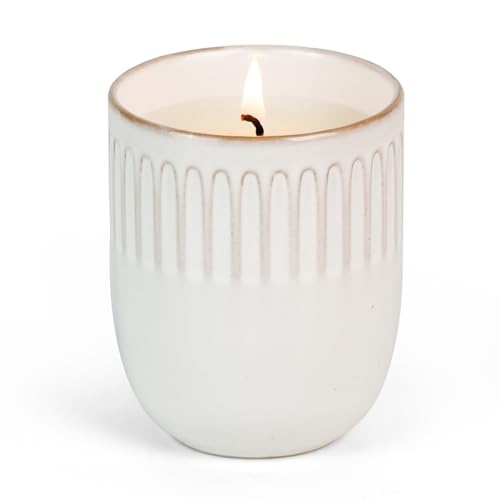 Scented Candle, 9oz White Soy Candles, Lavender Scented Candles for Women & Men, Long-Lasting Aromatherapy Jar Candle Wax ...