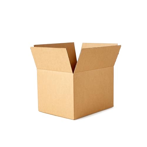 Amazon Basics Cardboard Moving Boxes for Packing and Shipping, Medium Size, 18" x 14" x 12", Brown, 20-Pack