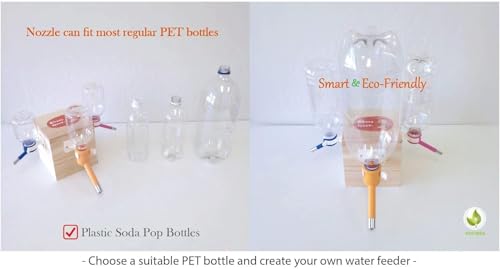 Choco Nose Patented No-Drip Dog Water Bottle/Feeder for Dogs/Cats and Other Small-Medium Sized Animals - for Cages, Crates...