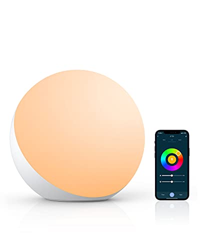 Hifree Smart Table Lamp, Dimmable Desk Lamp with App/Voice Control, LED RGB Color Changing Touch Lamp, Night Lamp for Bedr...