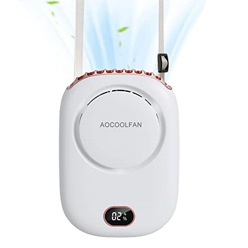 AOCOOLFAN Portable Neck Fan, Mini Small Personal Handheld Fan USB Rechargeable 3 Speed for Girls Boys Woman Eyelash Travel...