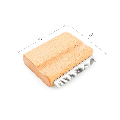 Cooncicy Deshedding Brush for Cats,Rabbits,Pets with Wood Handle – Cat Deshedding & Deshedder Comb Tool for Detangling and...