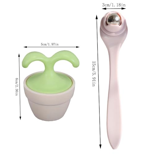 DeaHea 2 Pack Eye Cream Applicator Wand Stick Small Face Roller Eye Serum Applicator Massager Eyes Care Stick Cooling Ther...