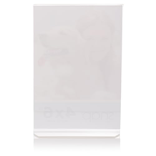 Set of 12 Snap - 4"x6" Clear Acrylic Self Standing Photo Frames - Perfect for Showcasing Memories in Style - Versatile and...