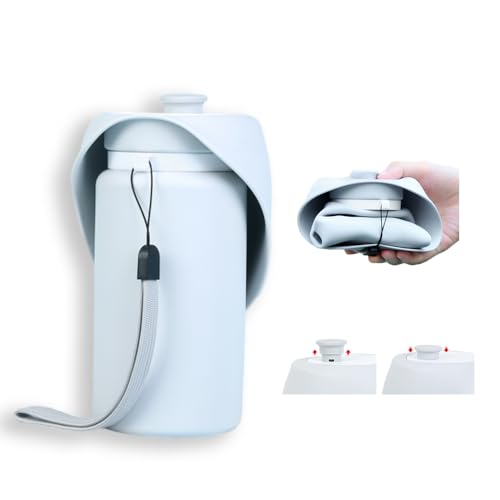 Foldable Dog Water Bottle for Small Dogs & Cats, Leak-Proof Portable Pet Water Dispenser, One-Hand Operation Travel Puppy ...
