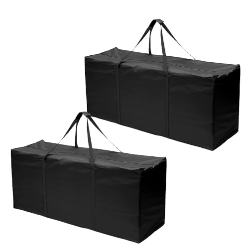 TMWEFUSC 2 Pack Patio Furniture Storage Bag Extra Large Protective Cushion Cover with Zippered Waterproof for Patio Furnit...