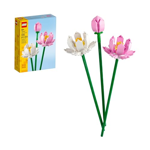 LEGO Lotus Flower - Building Toy for Kids, Girls & Boys, Ages 8+ - Artificial Lotus Flowers for Home Decor & Display - Cre...