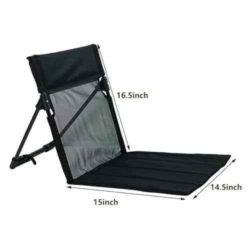 2 Pack Foldable Camping Chairs with Mesh Backrest,Ultra-Light Portable Beach Chairs with Carry Bag for Sunbathing Swimming...