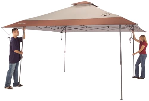Coleman 13x13ft Instant Canopy Sun Shelter, Portable Shade Tent Sets Up in 3 Minutes, Vented Roof for Airflow & UPF 50+ Su...