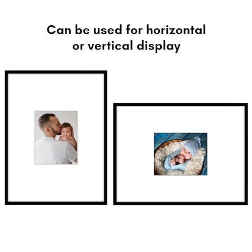 Americanflat 18x24 Poster Frame with Polished Plexiglass - Use as 8x10 Frame with Mat or Display 18x24 Photo Without Mat -...
