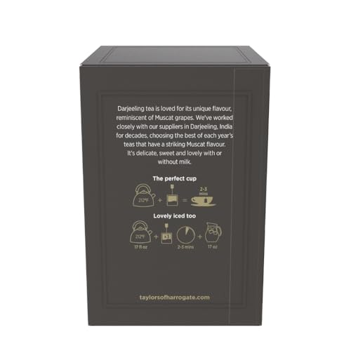 Taylors of Harrogate Afternoon Darjeeling, Black Tea, Individually Wrapped Bags 20 Count (Pack of 6), Delicate, Sweet & Fl...