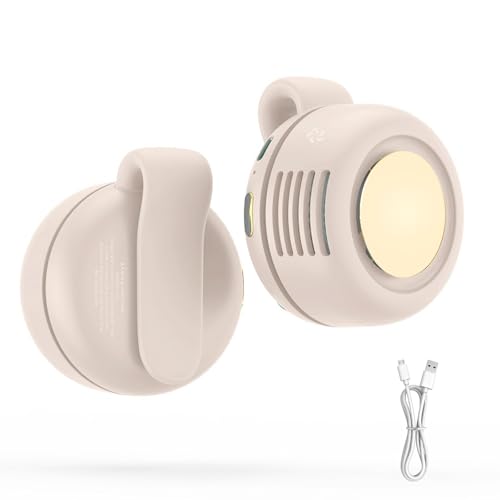 Portable Silent Mini Bladeless Electric fan Clip-On,3-Speed Rotatable Hands-FreeClip-On Fan for Shirt and Waist,Portable M...