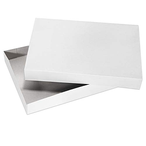 MOMONI Premium 13 Piece White Gift Boxes with Lids of Assorted Sizes with 4 inch Deep Robe Wrapping Boxes Set for Wrapping...