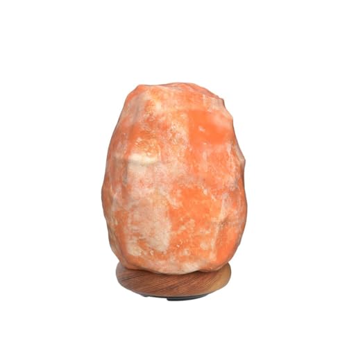 WBM Salt Lamp - USB Himalayan Salt Lamp with Touch Dimmer Control, Natural Pink Crystal, 5-7 lbs, Wooden Base, LED Bulb, R...