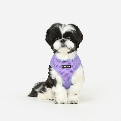Puppia Soft Dog Harness No Choke Over-The-Head Triple Layered Breathable Mesh Adjustable Chest Belt and Quick-Release Buck...