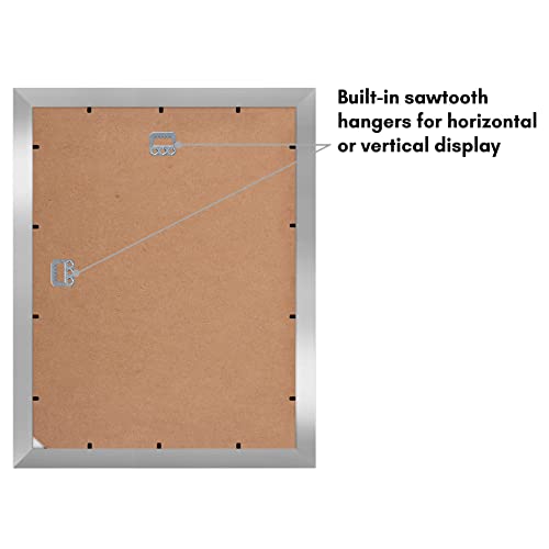 Americanflat 11x14 Picture Frame with Shatter-Resistant Glass - Use as 8x10 Frame with Mat or Display 11x14 Photo Without ...